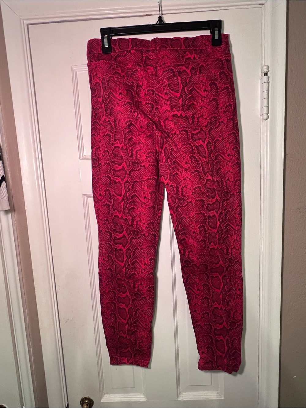 Red Snake-Print Women's Jogger Pants